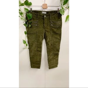 Free People Army Green Corduroy Pants 🍂🍁